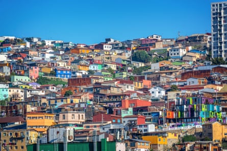 Colourful houses on a hill of Valparaíso, Chile