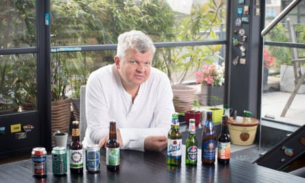 Adrian Chiles with low and no-alcohol beers.