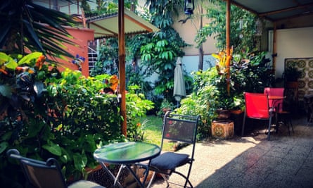 The patio area of Casa Wayra B&B, Lima, Peru