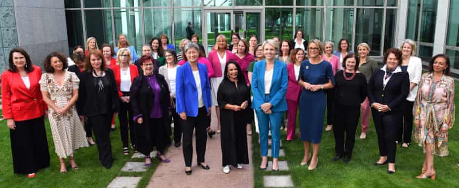 Female members of the Labor party gather for International Women’s Day.