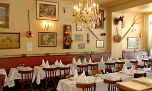 Interior of Le Trumilou restaurant, Paris