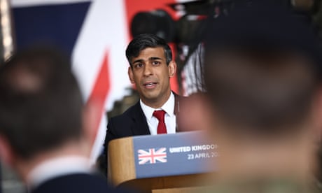 Defence spending in UK to be put ‘on war footing’, Rishi Sunak says – UK politics latest
