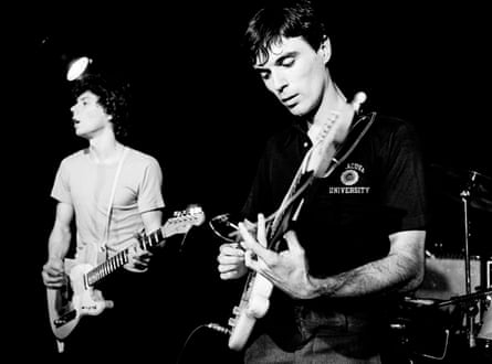 Jerry Harrison and David Byrne of Talking Heads perform at Rock Garden on 13 May 1977