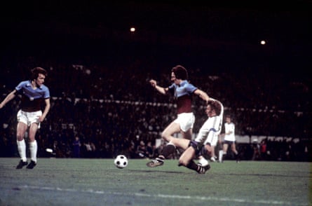 Anderlecht take on West Ham in the 1975-76 Cup Winners’ Cup final.