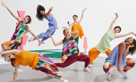 Pleats Please clothes by Issey Miyake.