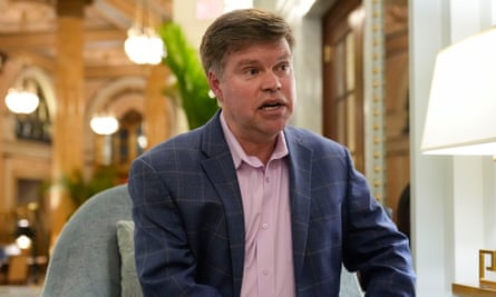 Democratic presidential candidate Jason Palmer speaks during an interview at a Washington hotel.