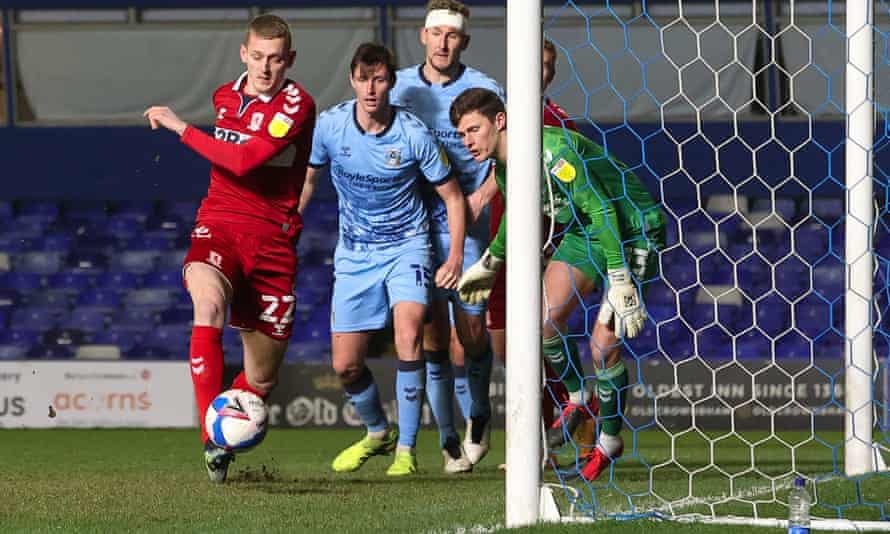 George Saville turns in a late winner for Middlesbrough against Coventry.