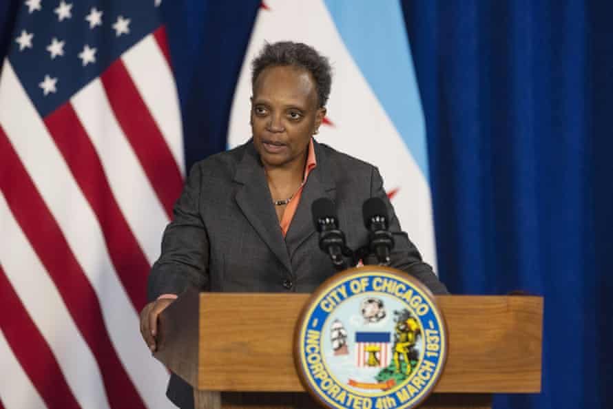 Lori Lightfoot speaks during a news conference at Chicago City Hall earlier this month.