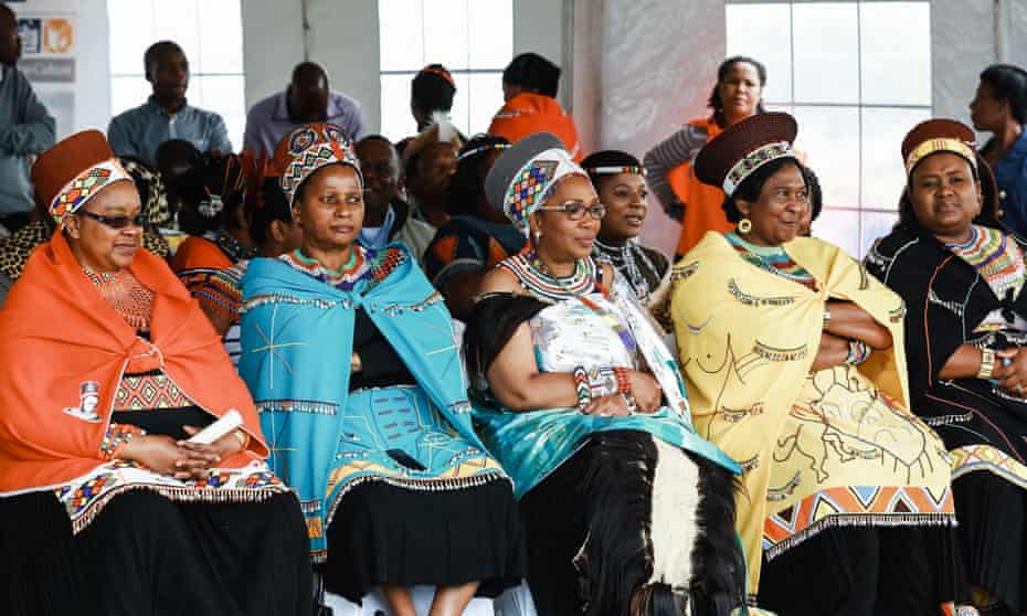 Queen Sibongile Dlamini, Queen Buhle Mathe, late Queen Mantfombi Dlamini, Queen Thandekile Ndlovu and Queen Nompumelelo Mamchiza in 2013.