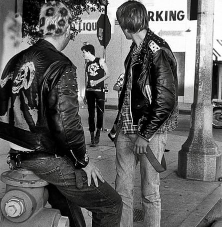 Punks on Melrose Avenue, Los Angeles, 1984.