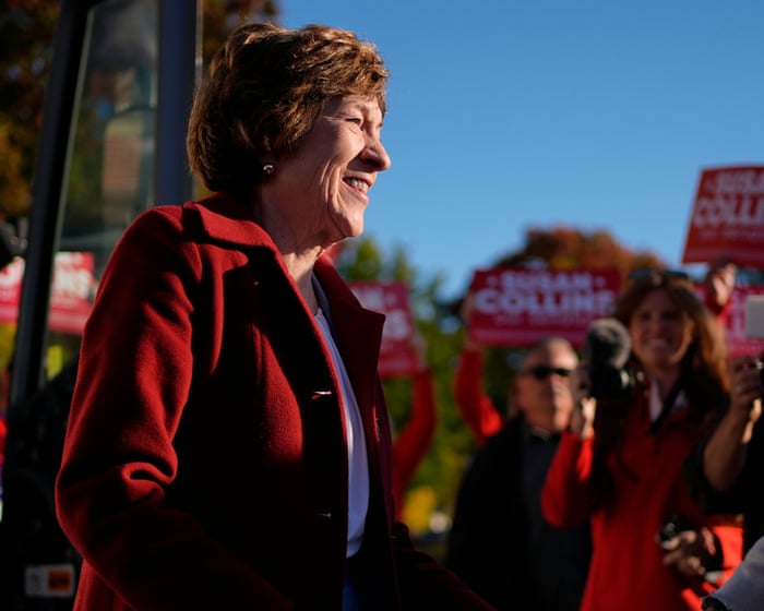 Image accompanying the story: Trump drops some Canada tariffs in bid to boost embattled Susan Collins in Maine