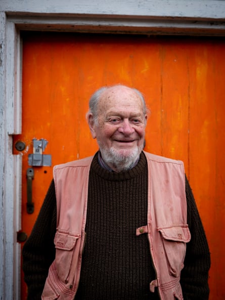 Artist and activist Ken Turner in St Ives, Cornwall, UK
