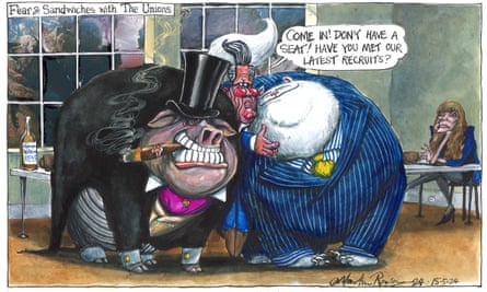 Martin Rowson on Keir Starmer’s meeting with unions on workers’ rights