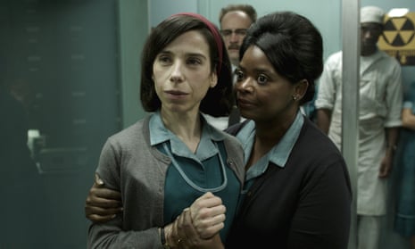 Golden Globes nominees Sally Hawkins and Octavia Spencer in The Shape of Water.