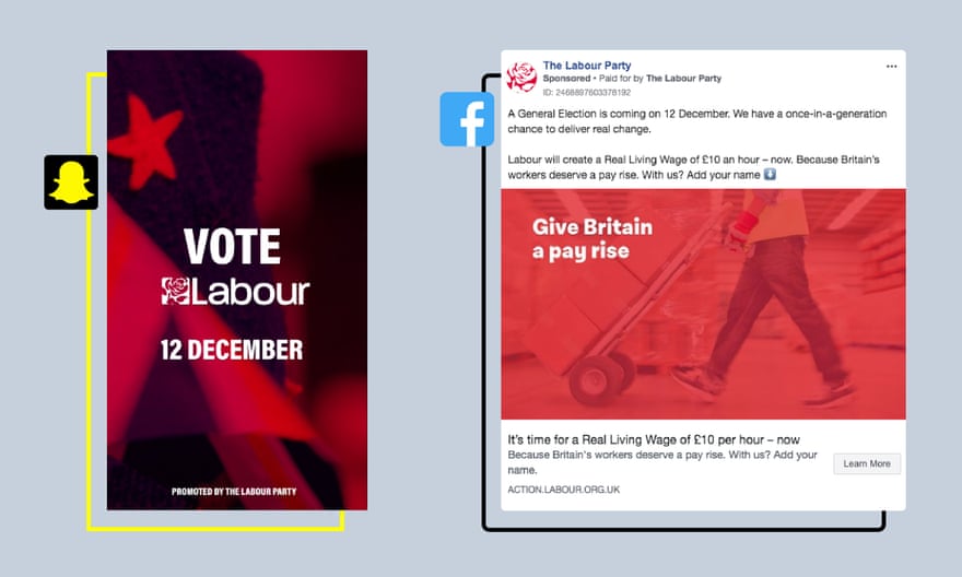 Labour campaigns on Facebook and Snapchat