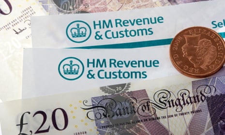 hmrc tax return letters with logos and cash