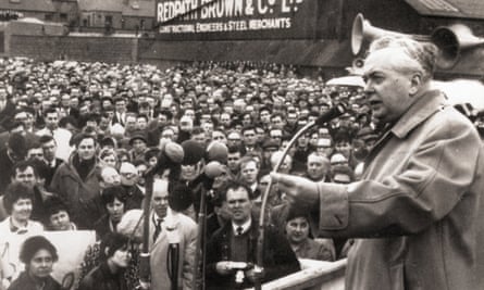 Harold Wilson on the campaign trail in Manchester in March 1966