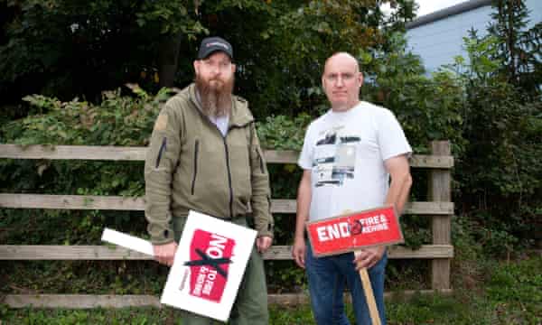 On strike: Trevor Stephens (left) and Francis Foley.