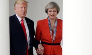 President Trump with May on her visit to the US in 2017.
