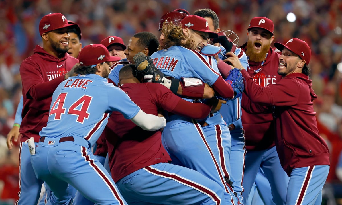 Philadelphia Phillies knock out 104-win Atlanta Braves to book return trip to NLCS | MLB | The Guardian