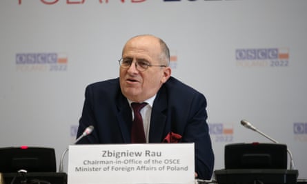Bleak statements from Russian senior officials emerged as Poland’s foreign minister, Zbigniew Rau, warned that Europe faced its greatest risk of war in 30 years.