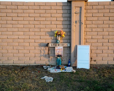 cross on brick wall says ‘luis mesa’