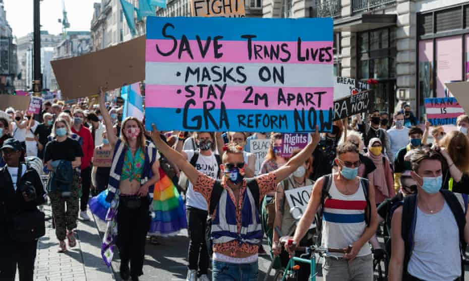 Trans Pride protest march in London