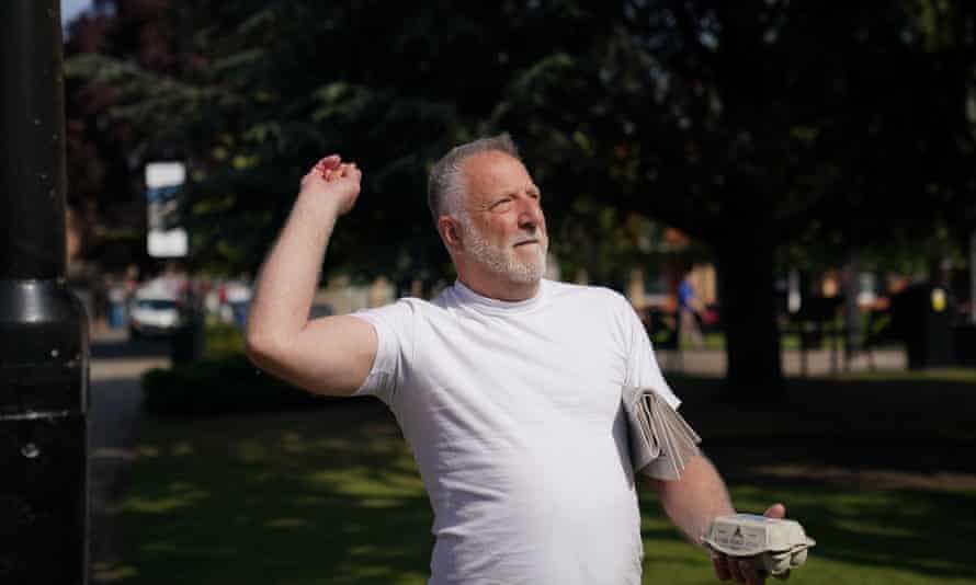 Margaret Thatcher statue egged within hours of it being installed | Margaret Thatcher 1 A man throws eggs at a statue of Baroness Margaret Thatche