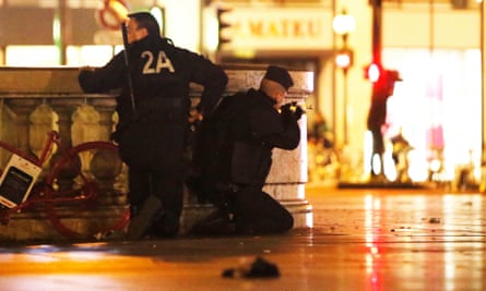 Armed police in Paris during terrorist attack