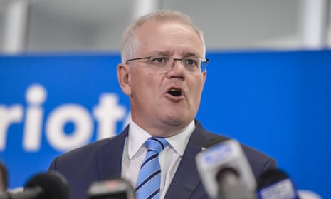 Prime Minister Scott Morrison speaks to the media during a press conference in Adelaide.