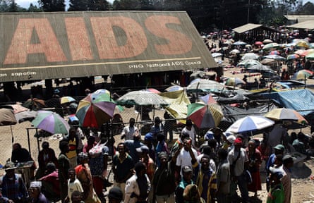 An image of an Aids awareness campaign in Goroka, PNG