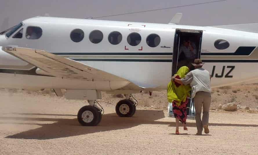 Judith Tebbutt at Adado airport after she was released in central Somalia, March 2012