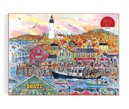 Galison Michael Storrings Autumn By the Sea Jigsaw Puzzle, Multicoloured, 1000 Pieces