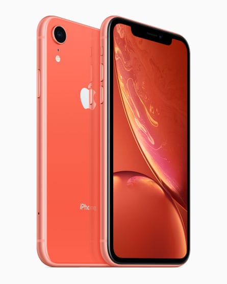 The iPhone XR comes in six colours including coral.