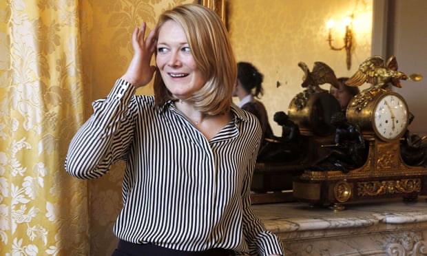 Kerry Hudson in Paris after winning the Prix Femina.