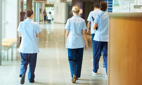 Nurses in a hospital corridor
