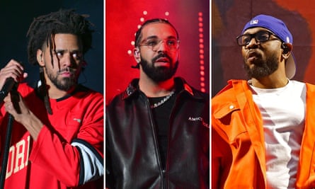 J Cole, Drake and Kendrick Lamar, just three of the players in the current beef embroiling US rap.