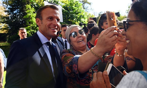 Emmanuel Macron made his comments about finding work in high-demand sectors at the Elysee Palace open day. 