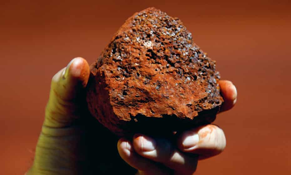 a lump of iron ore