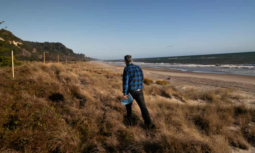 Greg Fahey on the beach at Matatā.