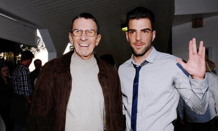 ‘He was a seeker’ … Quinto with Leonard Nimoy, 2009.