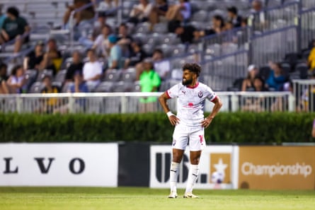 Pedro Fonseca #10 of South Georgia Tormenta FC looks on during the second half of the 2024 U.S. Open Cup against the Charleston Battery at Patriot’s Point Stadium on May 08, 2024 in Mt Pleasant, South Carolina.