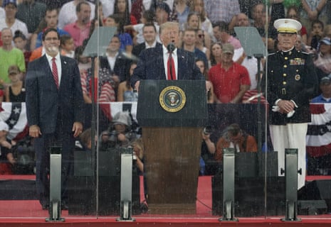 Donald Trump spoke at the Lincoln Memorial during Fourth of July celebrations in Washington DC in 2019.