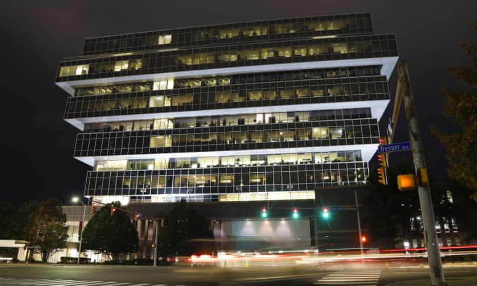 The Purdue Pharma headquarters in Stamford, Connecticut. The company is facing a new claim by US states for $2.2tn for harm from the drugaker’s alleged role in the opioid epidemic.