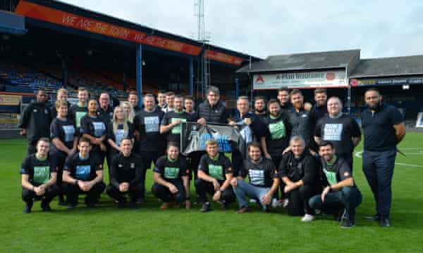 Mick Harford with members of the club’s Prostate United squad.