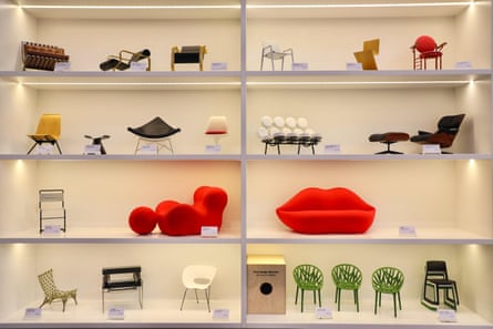 Miniatures of designer chairs at the Vitra Design Museum near Basel.