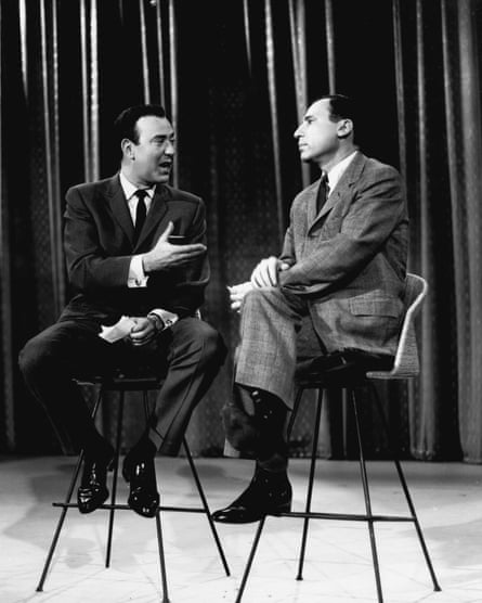 Carl Reiner, left, and Mel Brooks on The Ed Sullivan Show in 1961.