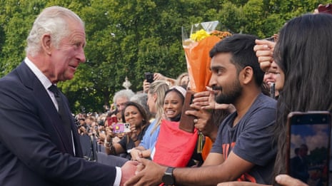 King Charles III greets crowds outside Buckingham Palace  – video