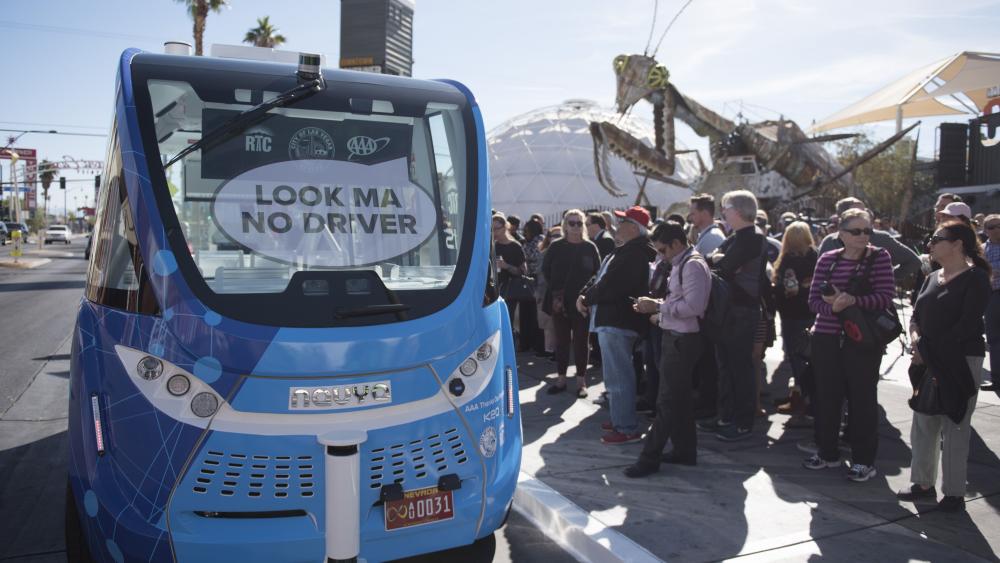 Self-driving bus company says vehicle safe following crash  – video