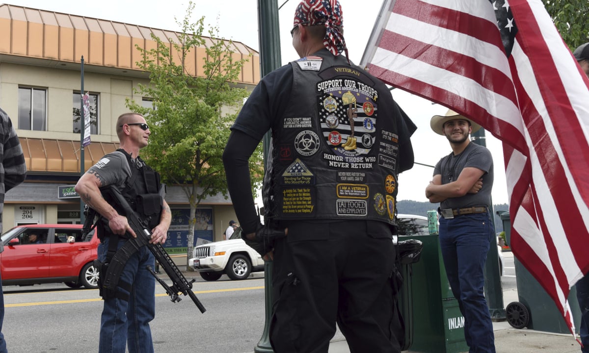 Rightwing Vigilantes On Armed Patrol After Fake Rumours Of Antifa Threat Us News The Guardian